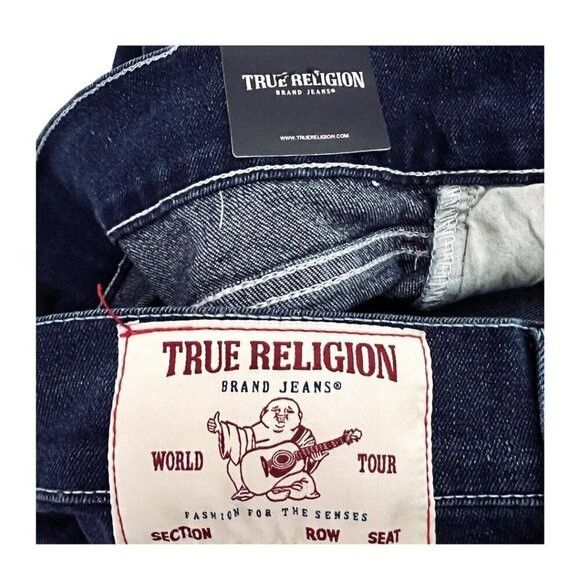 True Religion True Religion Mens Dark Wash Geno Flap Pockets Slim Fit Jean Size US 34 / EU 50 - 8 Thumbnail
