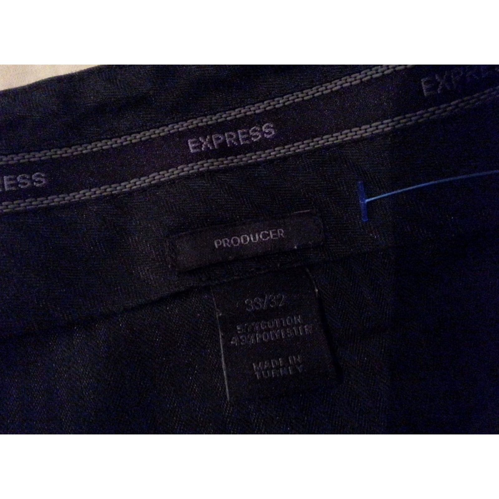 Express Mens Express Dress Pants Gray Chino Trouser Slack 33x32 33x31 Size US 33 - 4 Thumbnail