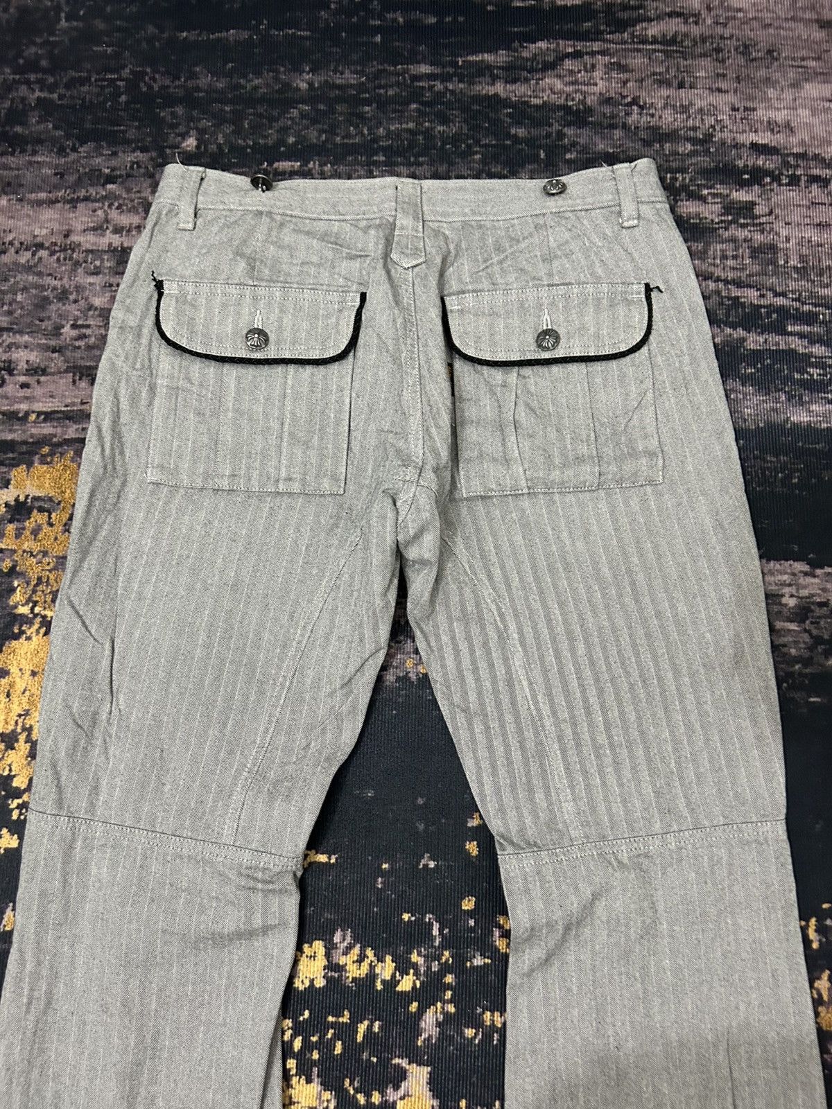 Tornado Mart Japanese Brand Blutenblatt Cross Button Flare Pants Size US 32 / EU 48 - 13 Thumbnail