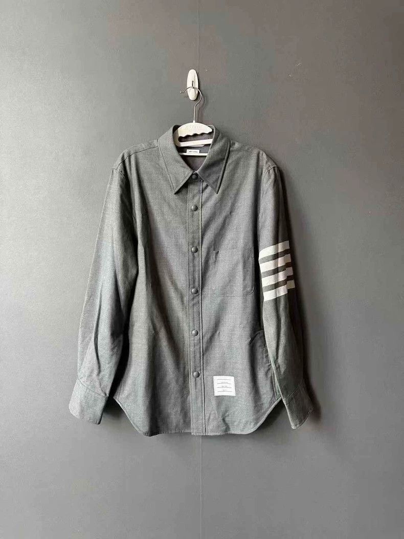 Thom Browne Thom Browne size0 Gray wool shirt jacket Size US XS / EU 42 / 0 - 1 Thumbnail