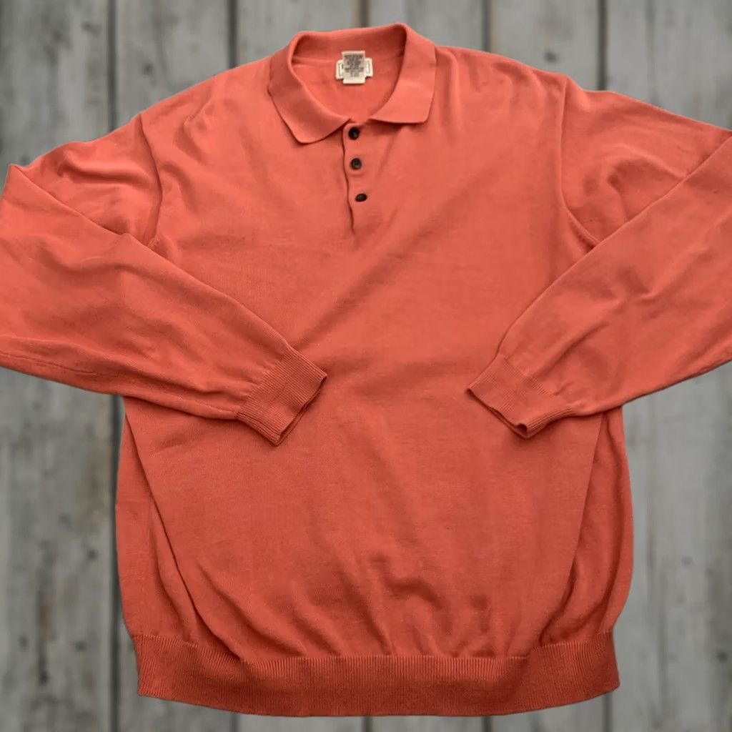 Vintage VINTAGE LL Bean Sweater Mens L Salmon Knit Pullover Collared Cotton Blend Lightweight All Seasons Breathable Casual Travel Size US L / EU 52-54 / 3 - 1 Thumbnail