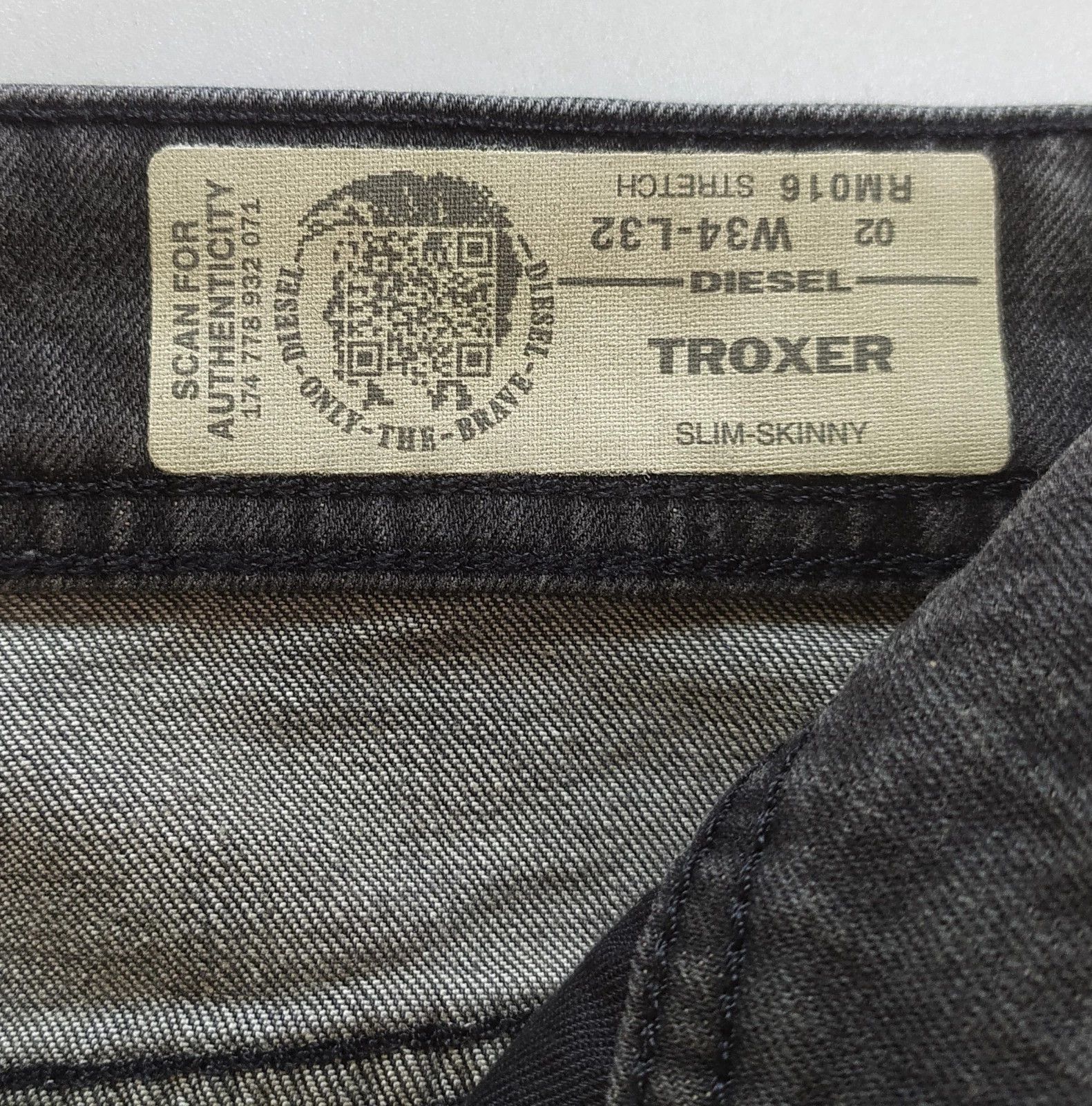 Diesel Diesel TROXER L.32 MENS JEANS SLTP/9988 Size US 34 / EU 50 - 6 Thumbnail