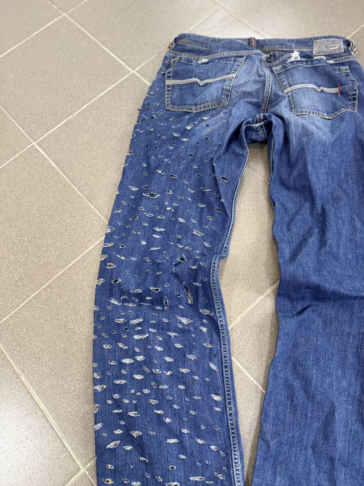 Diesel × Japanese Brand Jeans Dirty Pants faded crash denim thrashed y2k distressed Size US 34 / EU 50 - 9 Thumbnail