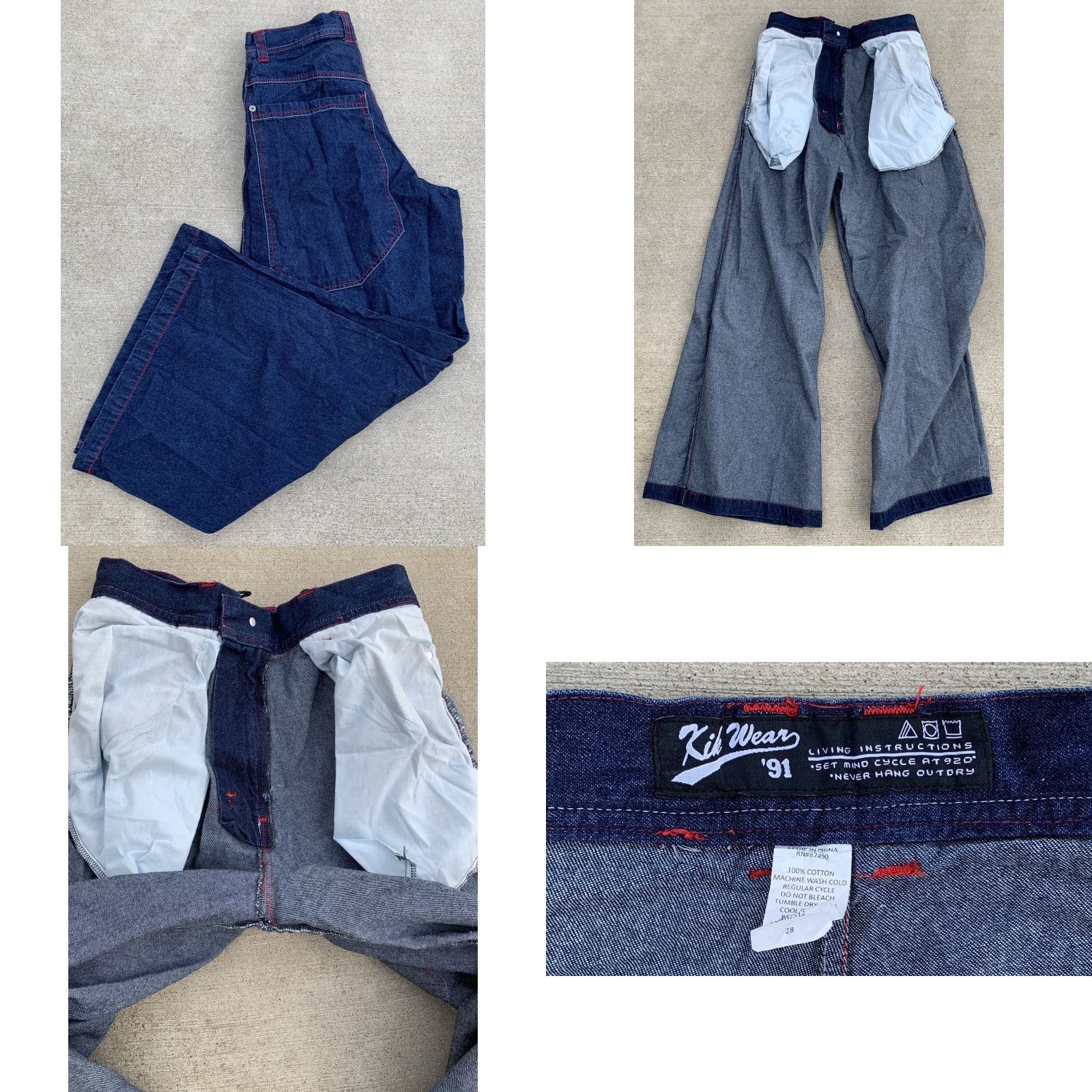 Vintage VINTAGE Kikwear Jeans Hip Hop Style Wide-Leg 28 Men Blue Denim Cotton 1991 Kikwear Size 28 Jeans Size US 28 / EU 44 - 10 Thumbnail