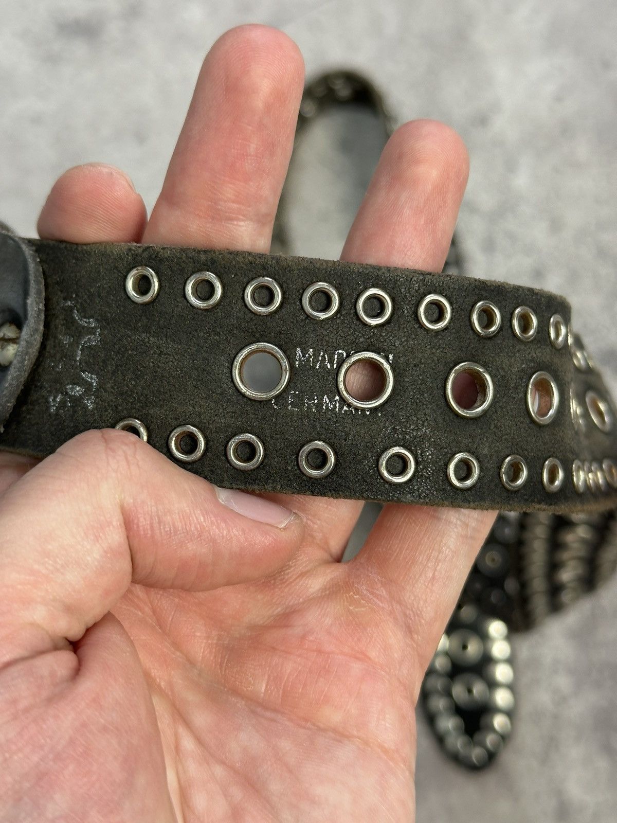 Hysteric Glamour Vintage Rhinestones Leather Belt Y2K Punk Metal Cowboy Size ONE SIZE - 7 Thumbnail