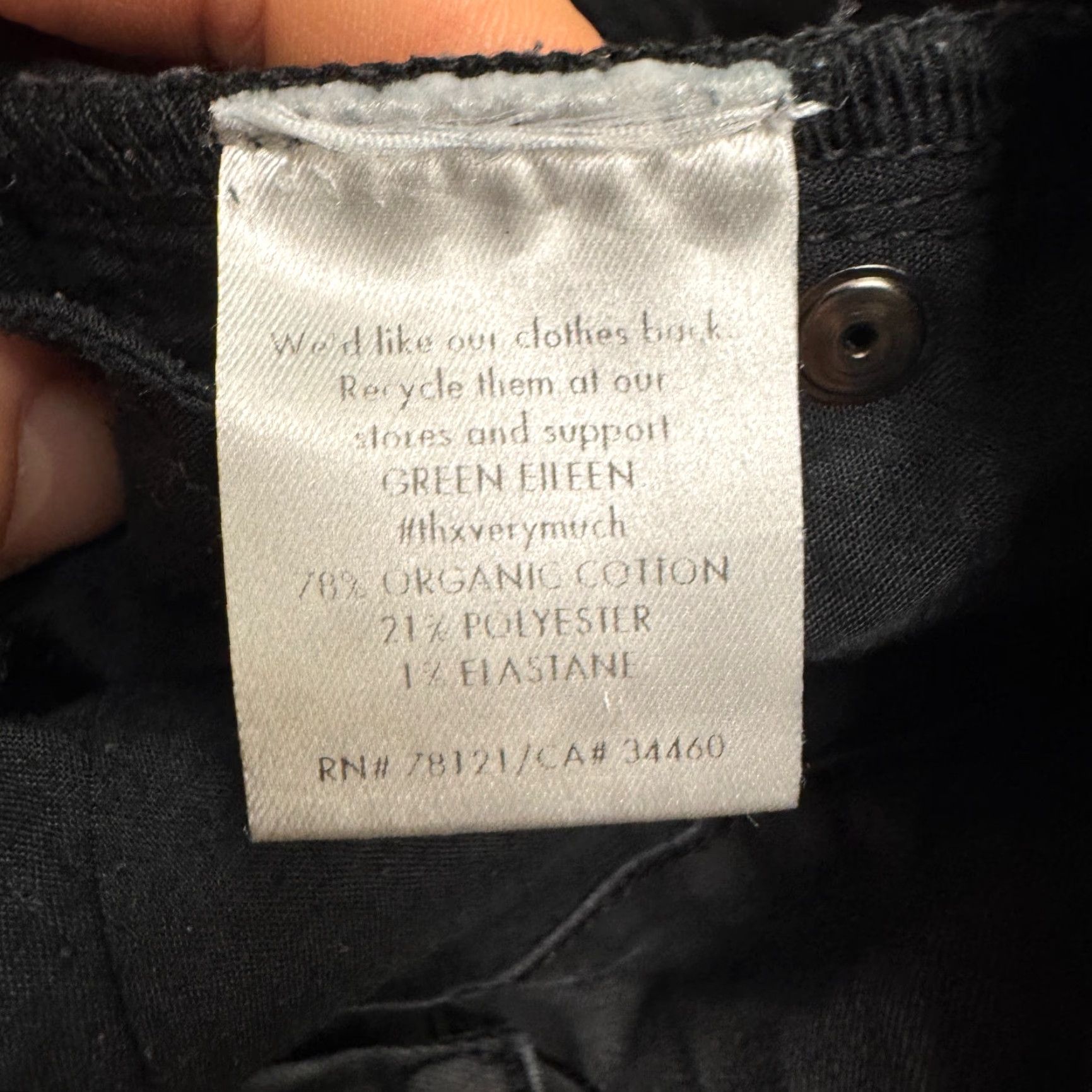 Eileen Fisher Eileen Fisher Washed Organic Cotton Skinny Denim Jeans Womens 16 Black Stretch Denim Jeans 16 Women City Outdoor Size 38" / US 16 / IT 52 - 6 Thumbnail