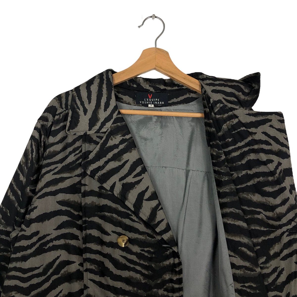 Japanese Brand 🔥Tiger Striped Camo Design Oversized Jacket L’Equipe Yoshie Size US M / EU 48-50 / 2 - 10 Thumbnail