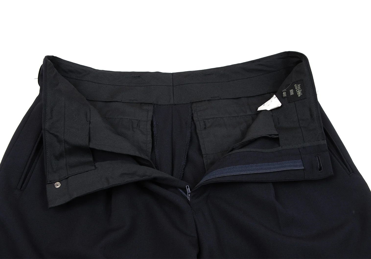 Jean Paul Gaultier Wool Tuck Pants in Navy, Size 48 Size US 32 / EU 48 - 5 Thumbnail