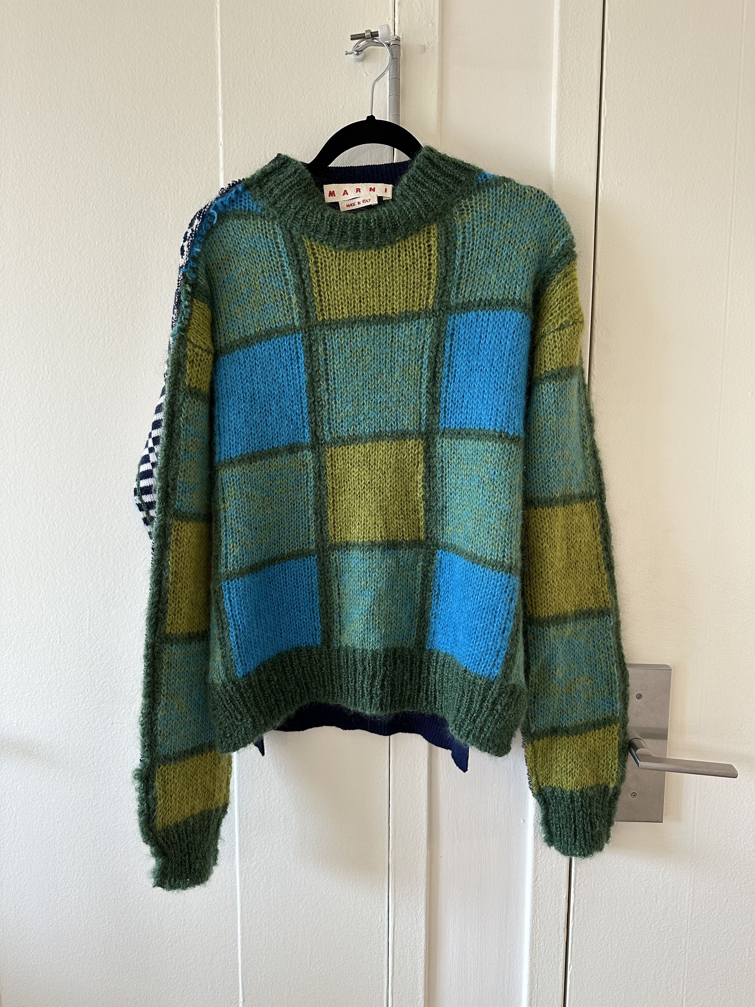 Marni Marni Check Wool/Mohair Blend Sweater Size US M / EU 48-50 / 2 - 1 Thumbnail