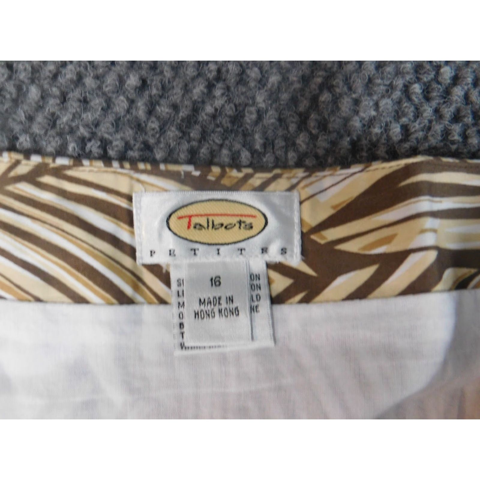 Talbots Talbots Skirt 16P Petites Brown Floral A-Line Zip Knee Length Women Mens? Size 38" / US 16 / IT 52 - 6 Thumbnail