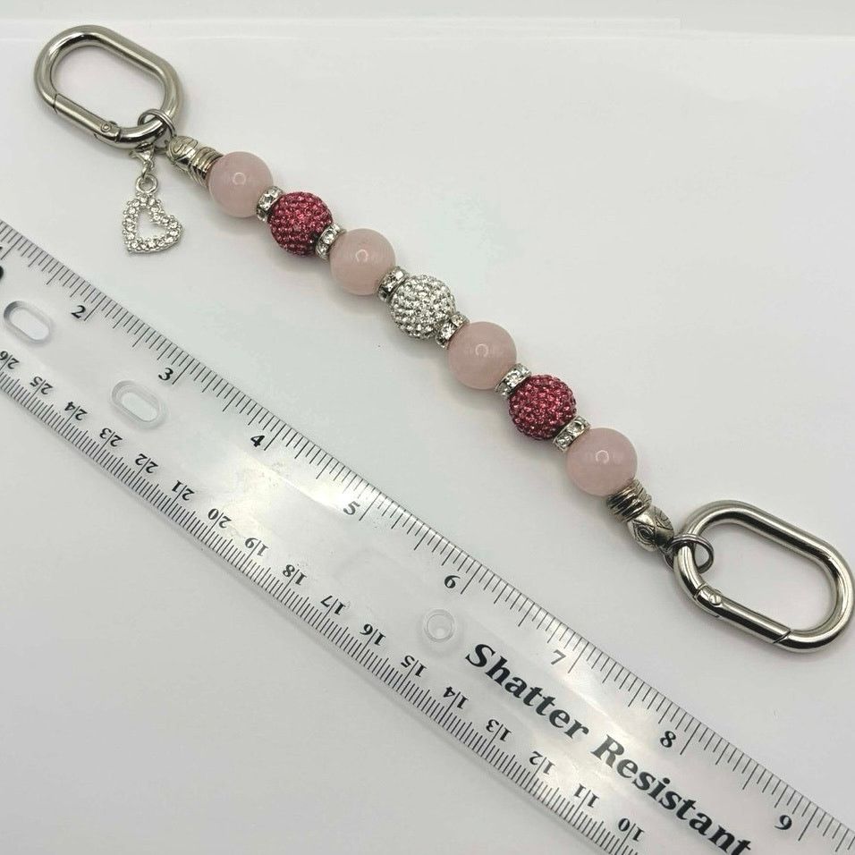 Other Pink & Silver Heart Keychain Size ONE SIZE - 3 Thumbnail