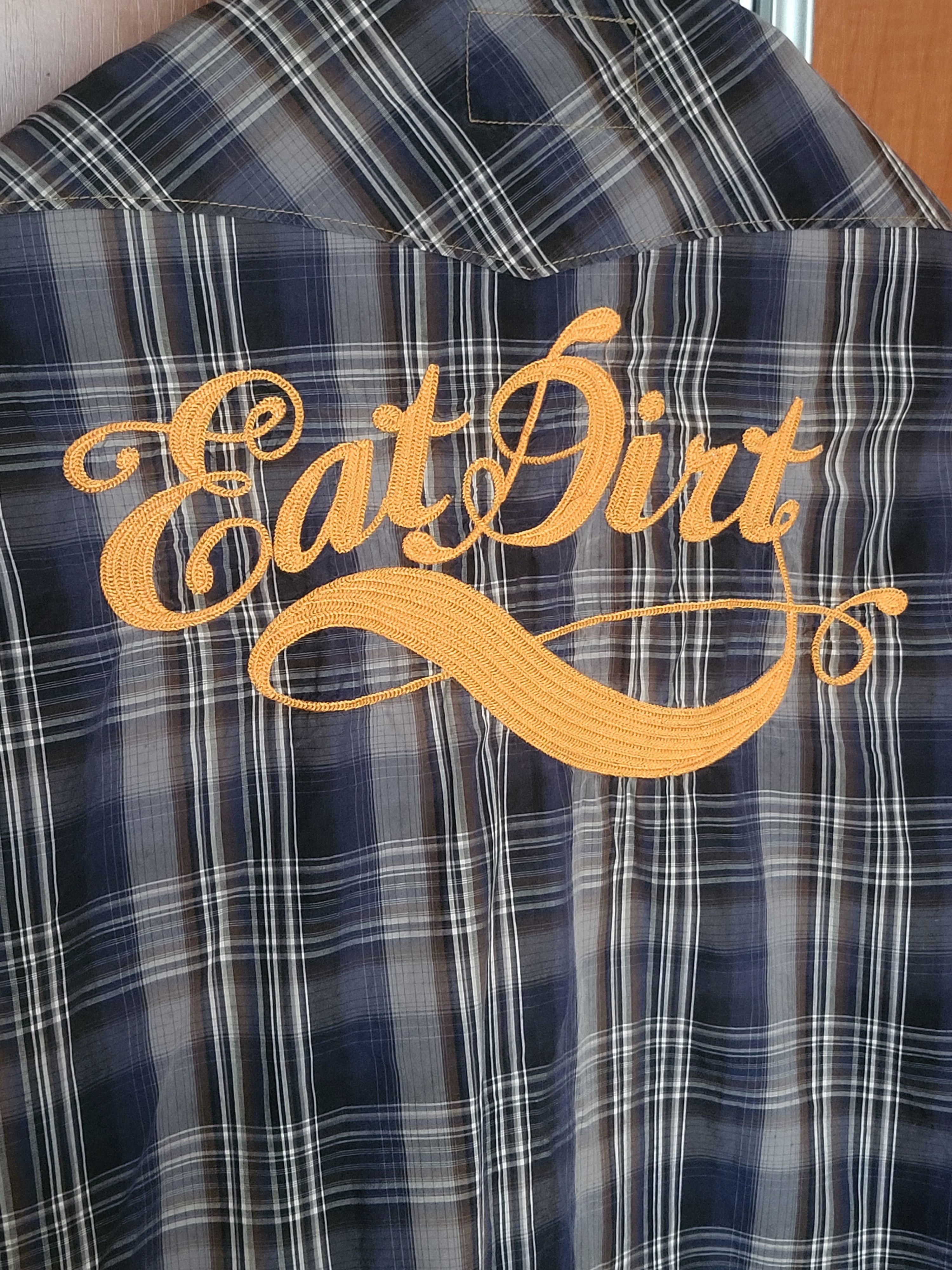 Scotch & Soda Mens shirt slim blue plaid rollup sleeve snap. Size US L / EU 52-54 / 3 - 2 Thumbnail
