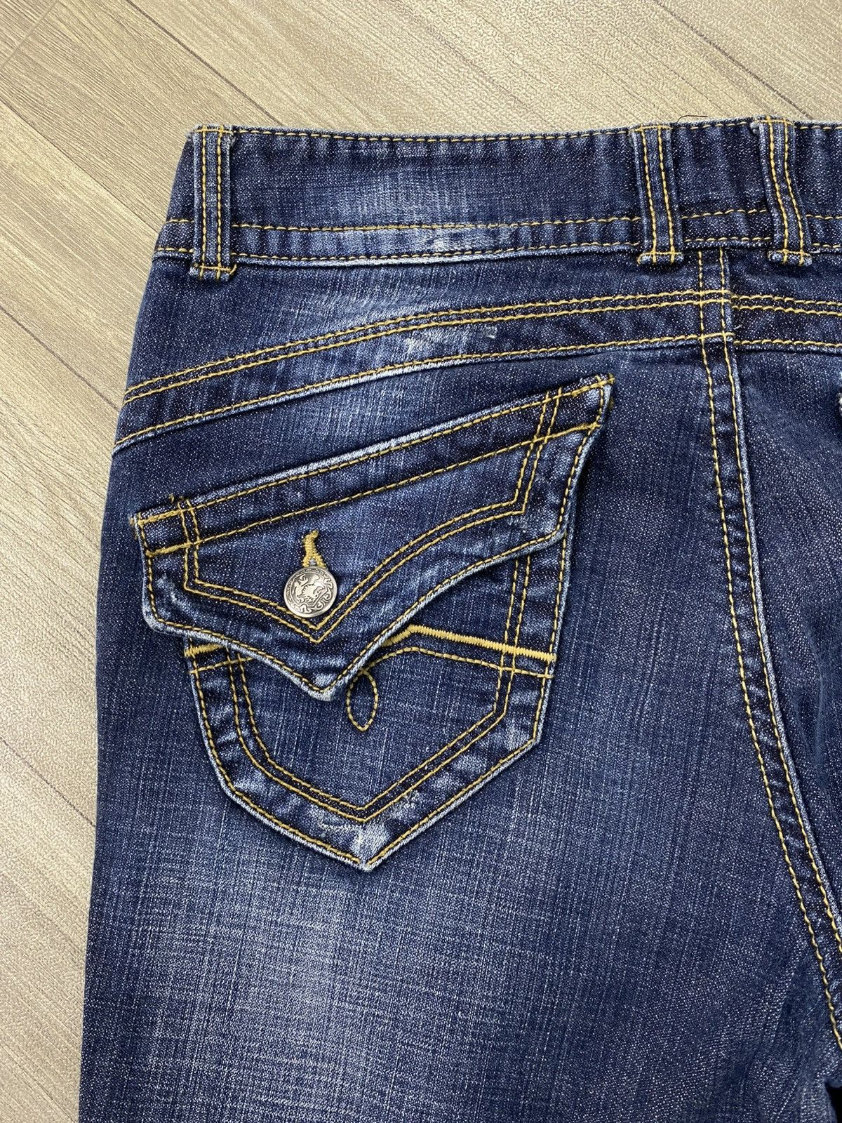 If Six Was Nine 2000s Bangbang Flared Jeans Faded Kmrii Lgb Punk Style Y2K Size US 28 / EU 44 - 12 Thumbnail