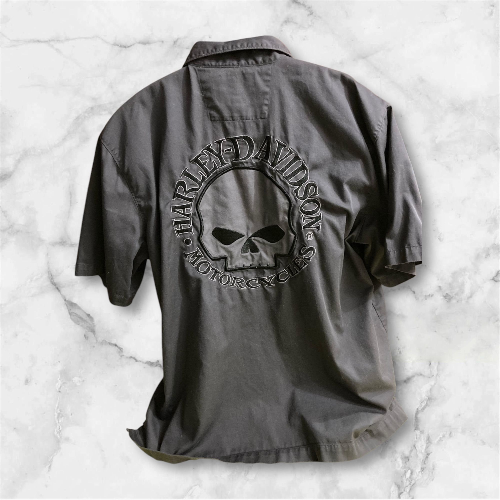Harley Davidson Harley Davidson Skull 2012 Shirt embroidered Big logo Size US XL / EU 56 / 4 - 1 Thumbnail