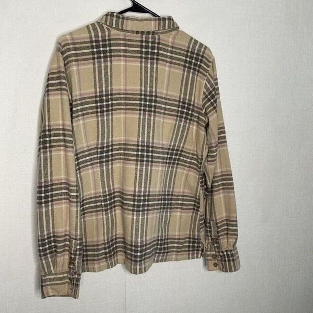 Patagonia Patagonia Tan Flannel Outdoor Fjord ButtonUp Women Shirt 14 Size XL / US 12-14 / IT 48-50 - 4 Thumbnail