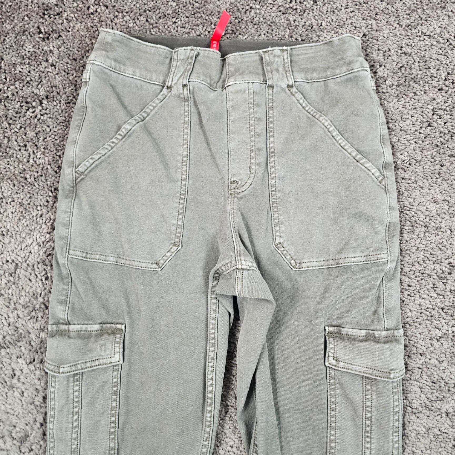 Spanx Spanx Jeans Women's M Gray Ankle Mid Rise Cargo Stretch 29in Inseam 24x29) Size 32" / US 10 / IT 46 - 2 Thumbnail