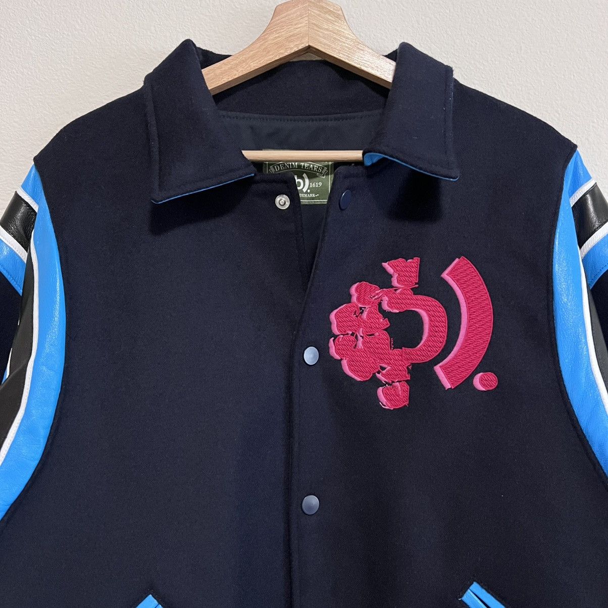 (B).Stroy × DENIM TEARS bstroy x denim tears varsity jacket Size US XXL / EU 58 / 5 - 2 Thumbnail