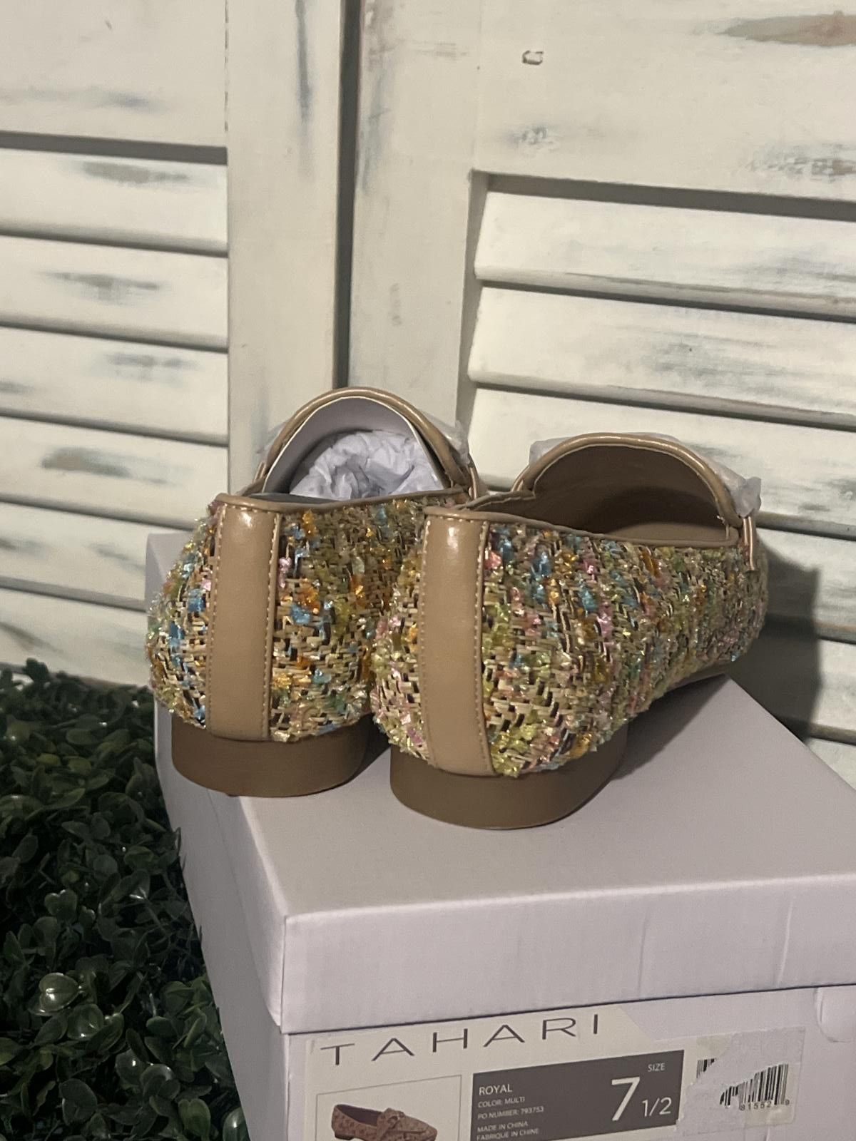 Elie Tahari Tahari Multicolor Tweed Loafers with Buckle Detail 7.5 Size US 7.5 / IT 37.5 - 7 Thumbnail