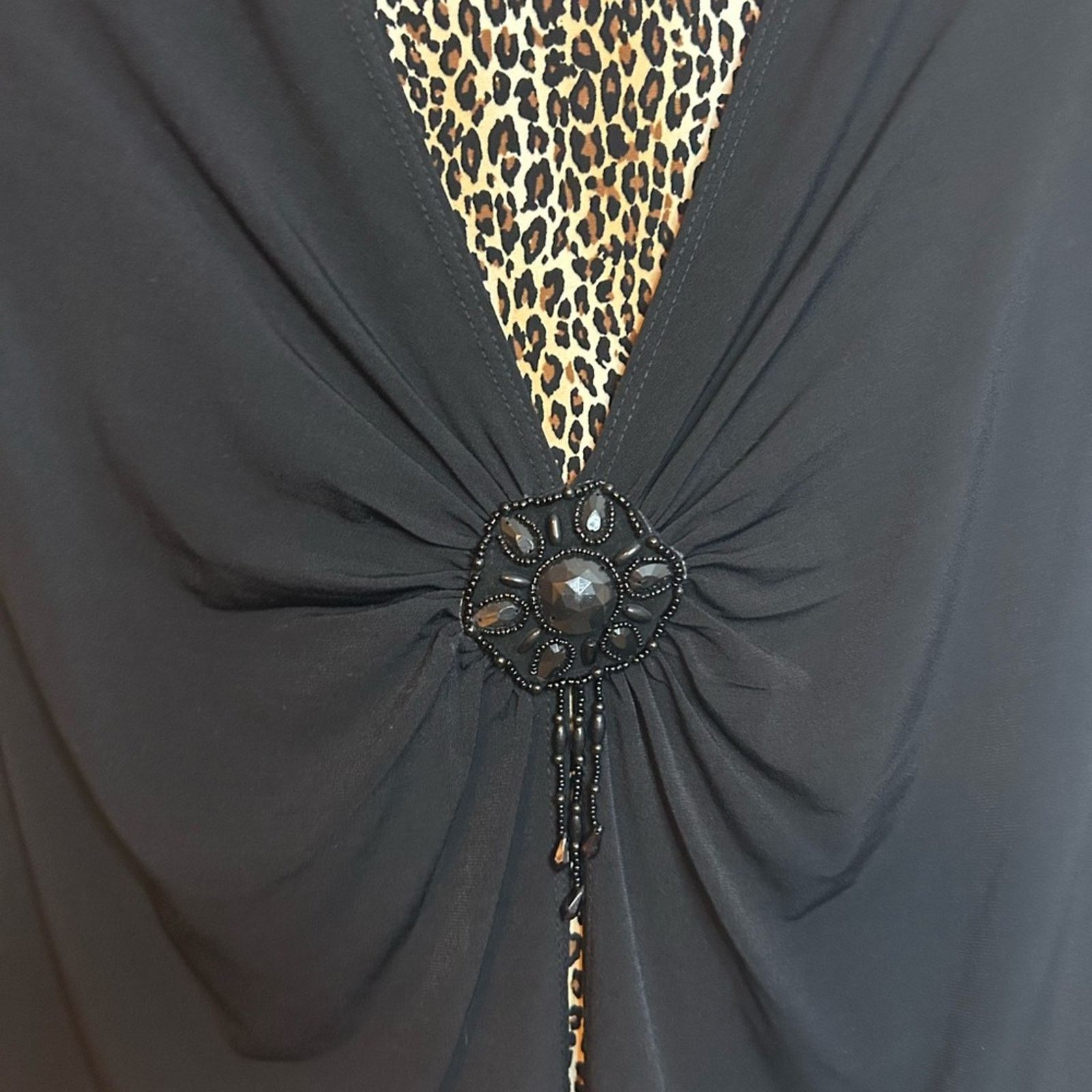 Other Notations Beaded Animal Print Y2K Top Size M / US 6-8 / IT 42-44 - 5 Thumbnail