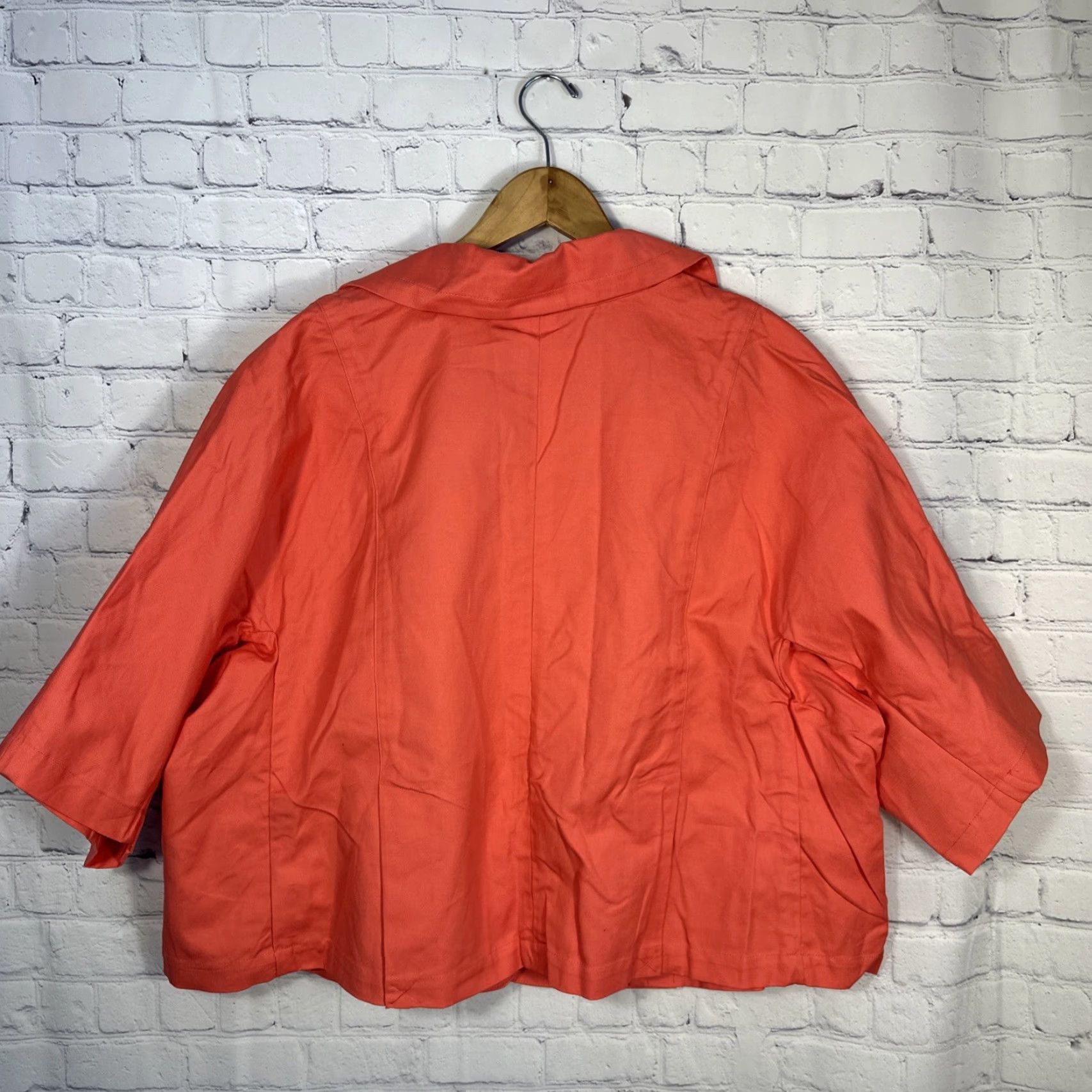 Talbots Talbots Blazer Shirt Jacket 22P Petite Plus Pink Jackie Fit 3/4 Sleeve Button Front Casual Formal Women Size 3XL / US 20-22 - 6 Thumbnail