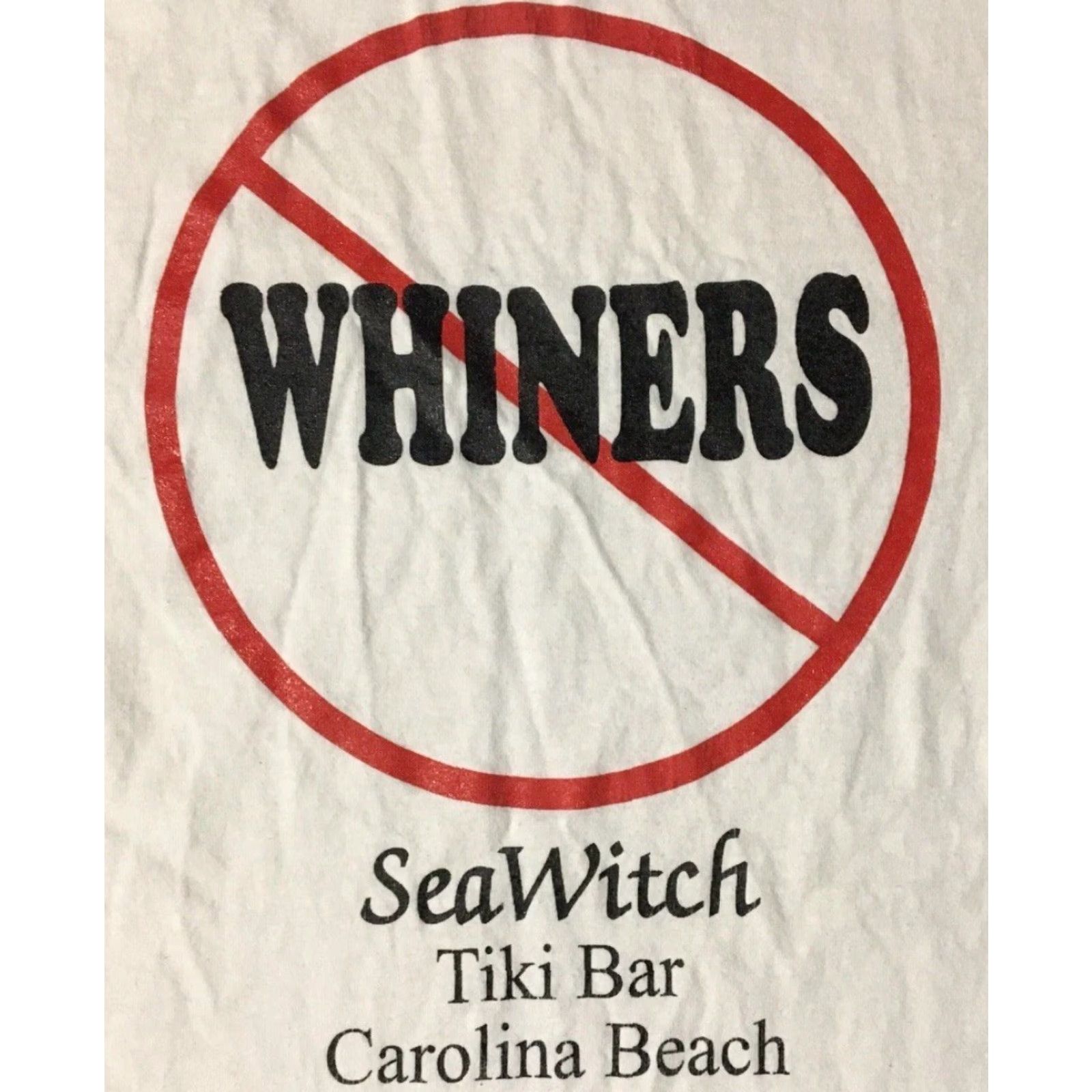 Vintage VINTAGE Grunge T-Shirt Men L White Sea Witch Bar No Whiners Faded 90s Funny Saying Beer Surf Harley Rockabilly Surf Trucker USA California 80s Biker Size US L / EU 52-54 / 3 - 3 Thumbnail