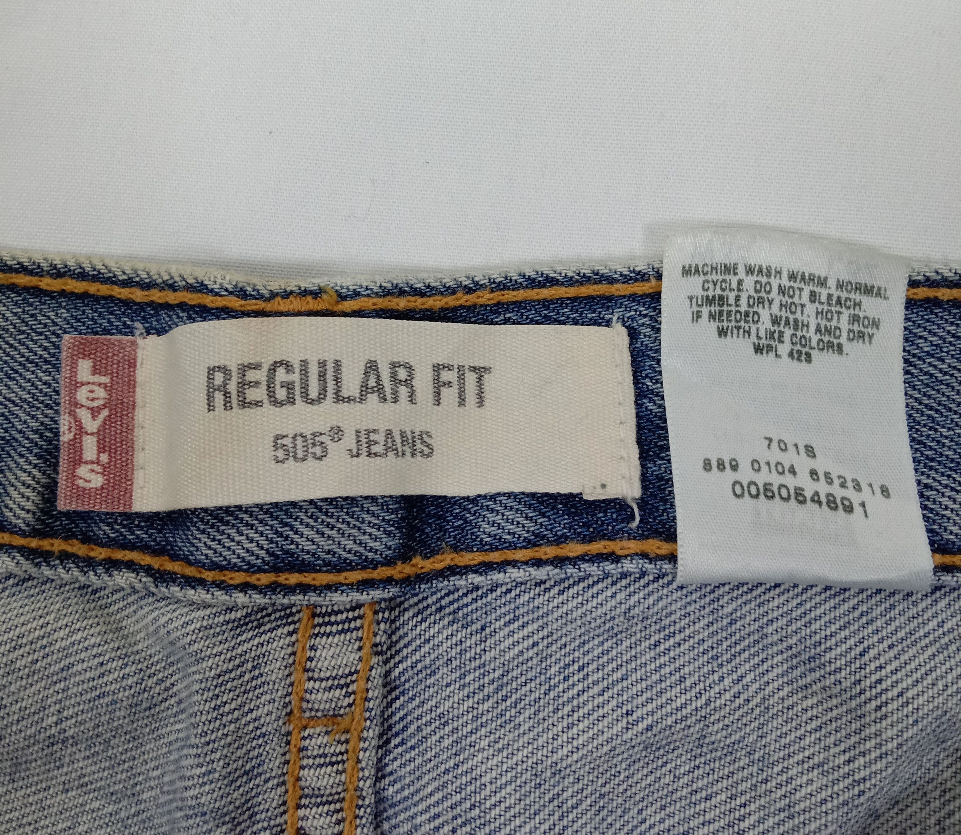 Levi's Vintage Levi's 505 Jeans Regular Fit Light Wash Denim Size US 34 / EU 50 - 11 Thumbnail