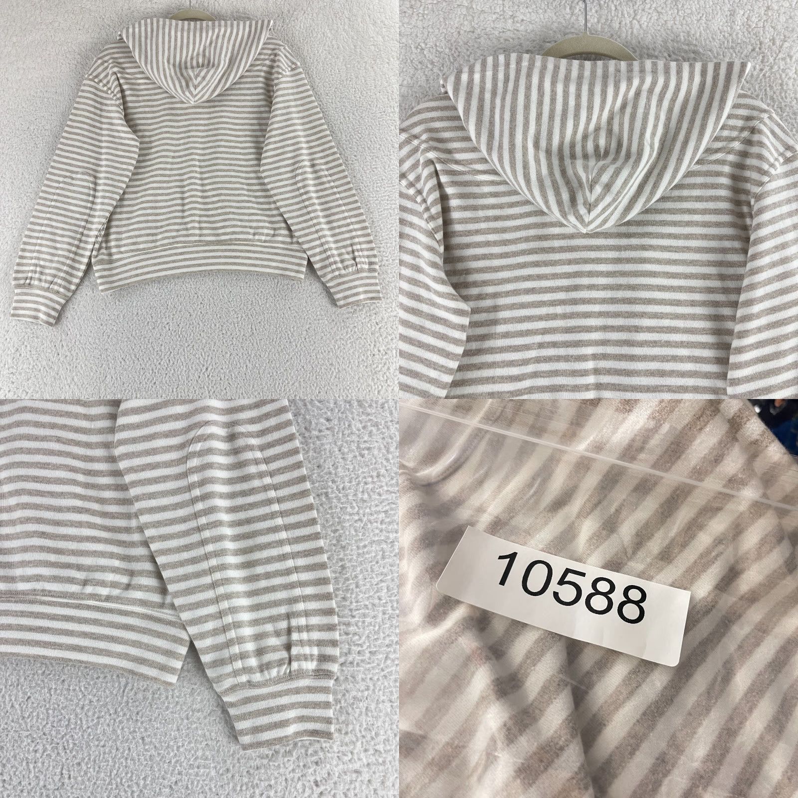Vintage Derek Lam 10 Crosby Hoodie Sweater Womens Small Beige Georgie Tie Pullover Size S / US 4 / IT 40 - 9 Thumbnail