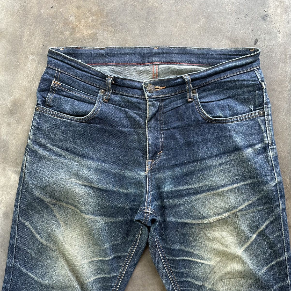 Japanese Brand Vintage Edwin Faded Denim Jean Pant W33 Size US 33 - 3 Thumbnail