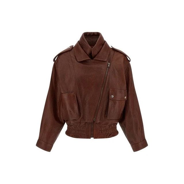 Isabel Marant ISABEL MARANT Aneli Brown Leather Jacket New & Authentic (Wo Size M / US 6-8 / IT 42-44 - 1 Thumbnail