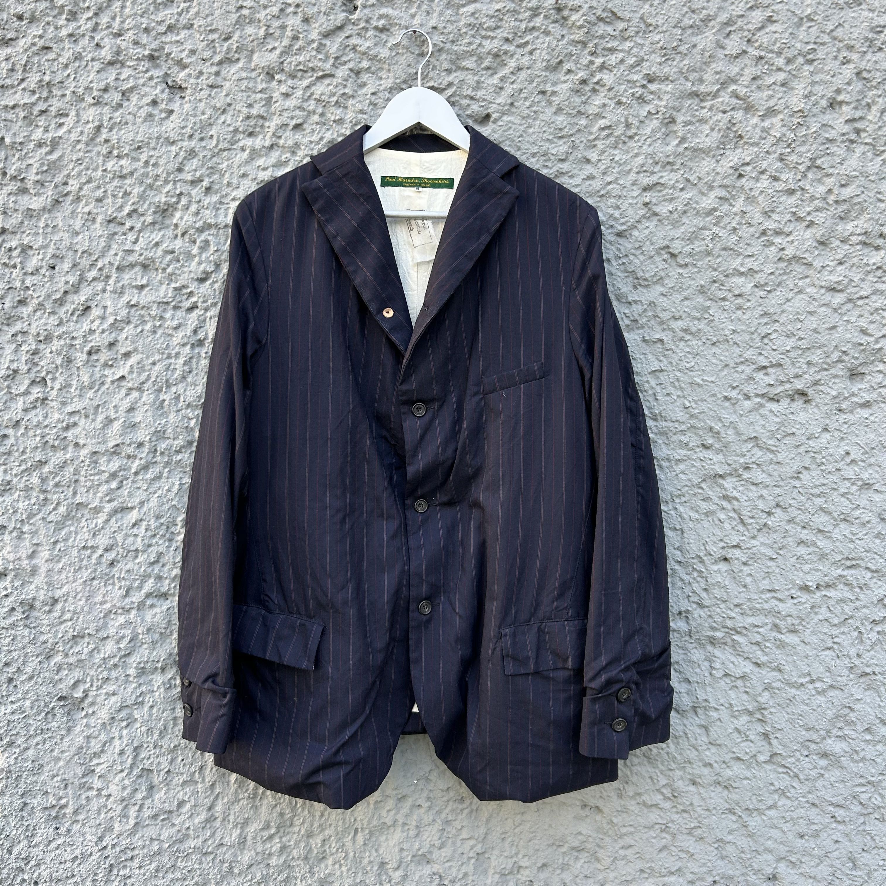 Paul Harnden Shoemakers テーラードジャケット Paul Harnden Shoemakers Blue Pinstripe Blazer Jacket