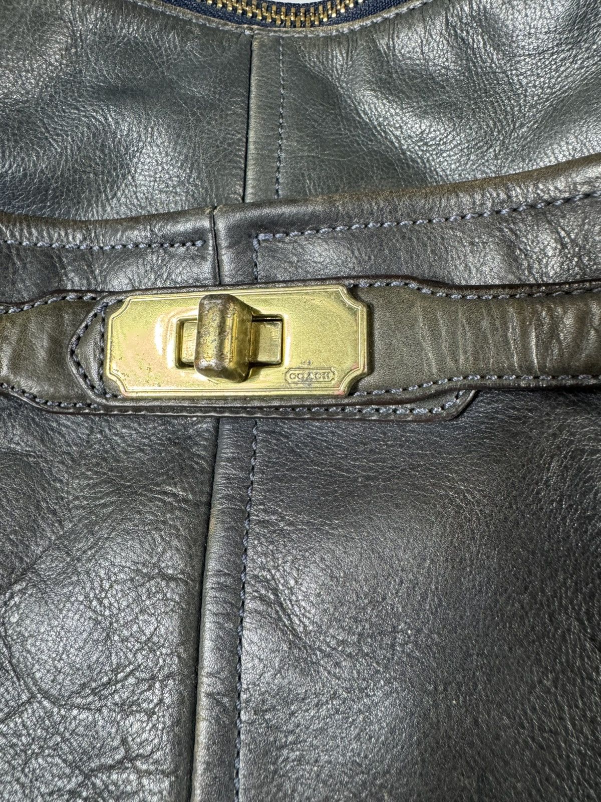Coach Vintage Coach Leather Distressed Bag Size ONE SIZE - 3 Thumbnail