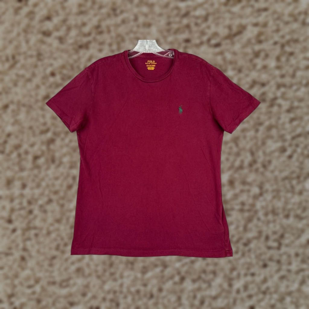 Ralph Lauren VINTAGE Polo Ralph Lauren Shirt Men Small Red Crew Neck Short Sleeve 100% Cotton READ Size US S / EU 44-46 / 1 - 1 Thumbnail