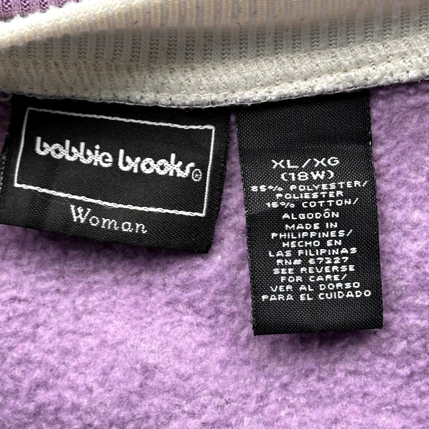 Vintage VINTAGE Bobbie Brooks Cardigan Sweatshirt Sweater Women XL Purple Floral Embroidered Button Crew Neck Long Sleeve Size XL / US 12-14 / IT 48-50 - 3 Thumbnail