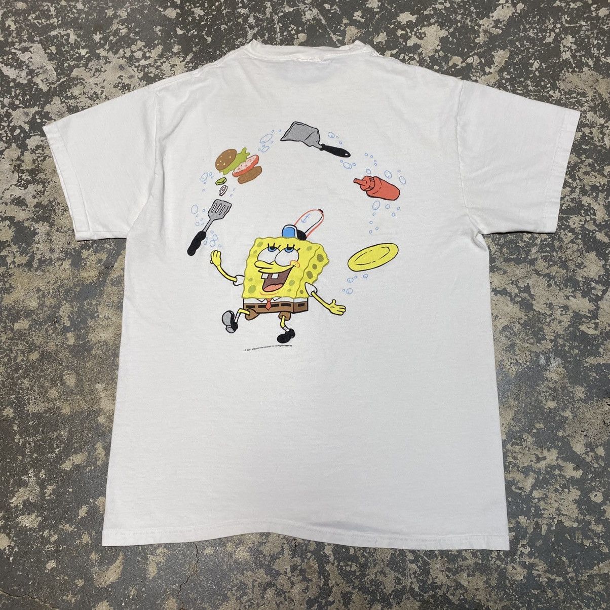 Nickelodeon × Vintage Vintage SpongeBob Krusty Krab Fine Dining Staff Tshirt 2001 Size US M / EU 48-50 / 2 - 1 Thumbnail