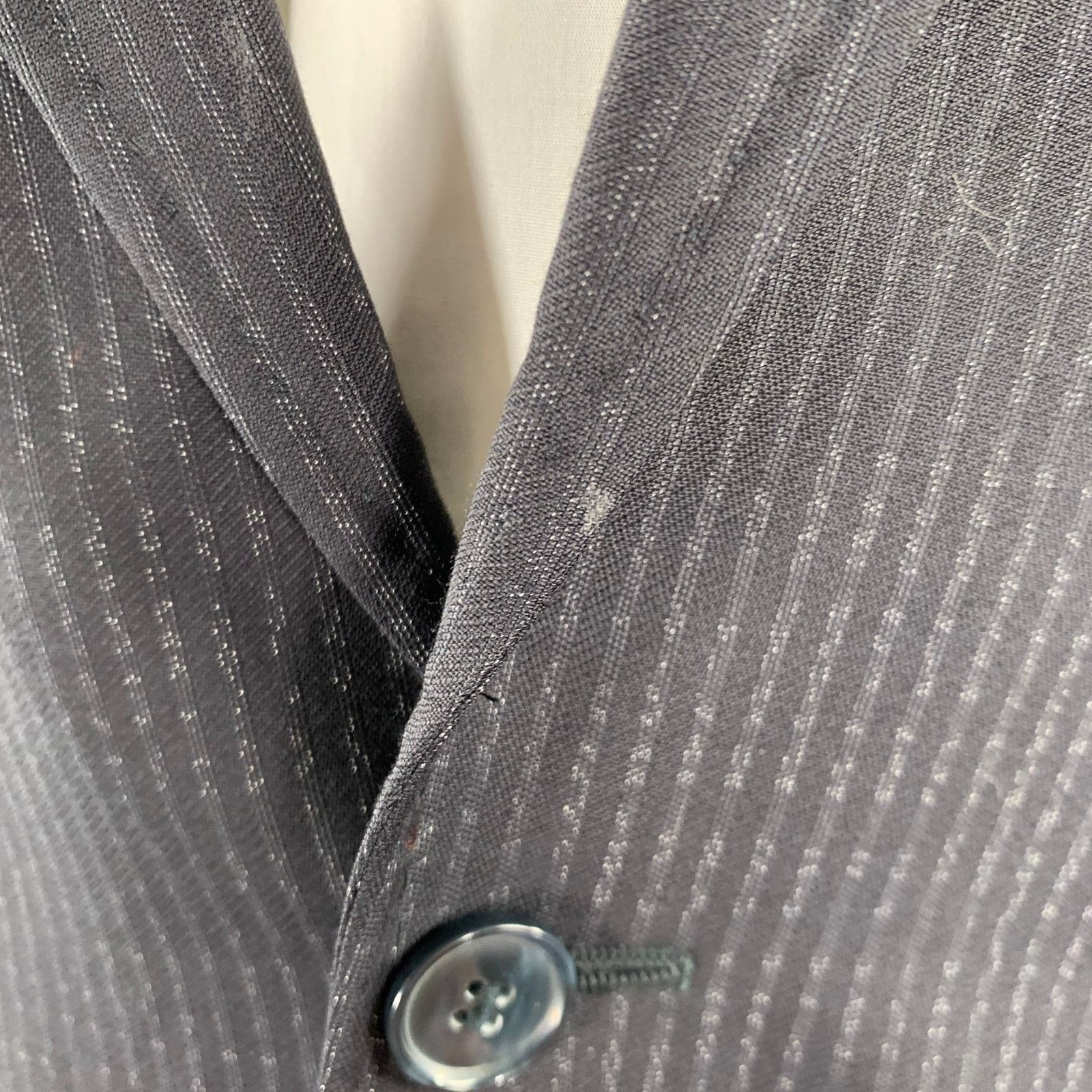 Dolce & Gabbana DOLCE & GABBANA Size 36 Navy Stripe Virgin Wool Sport Coat Size 36R - 8 Thumbnail