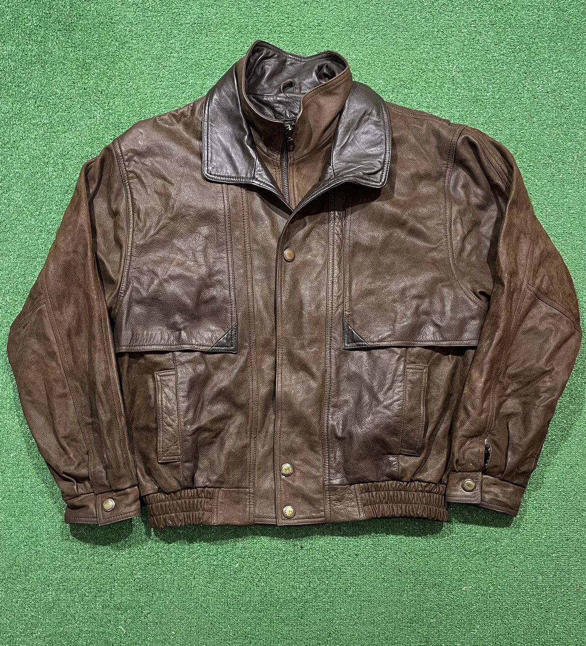 Real Leather Jacket Vintage 90s Made in Italy