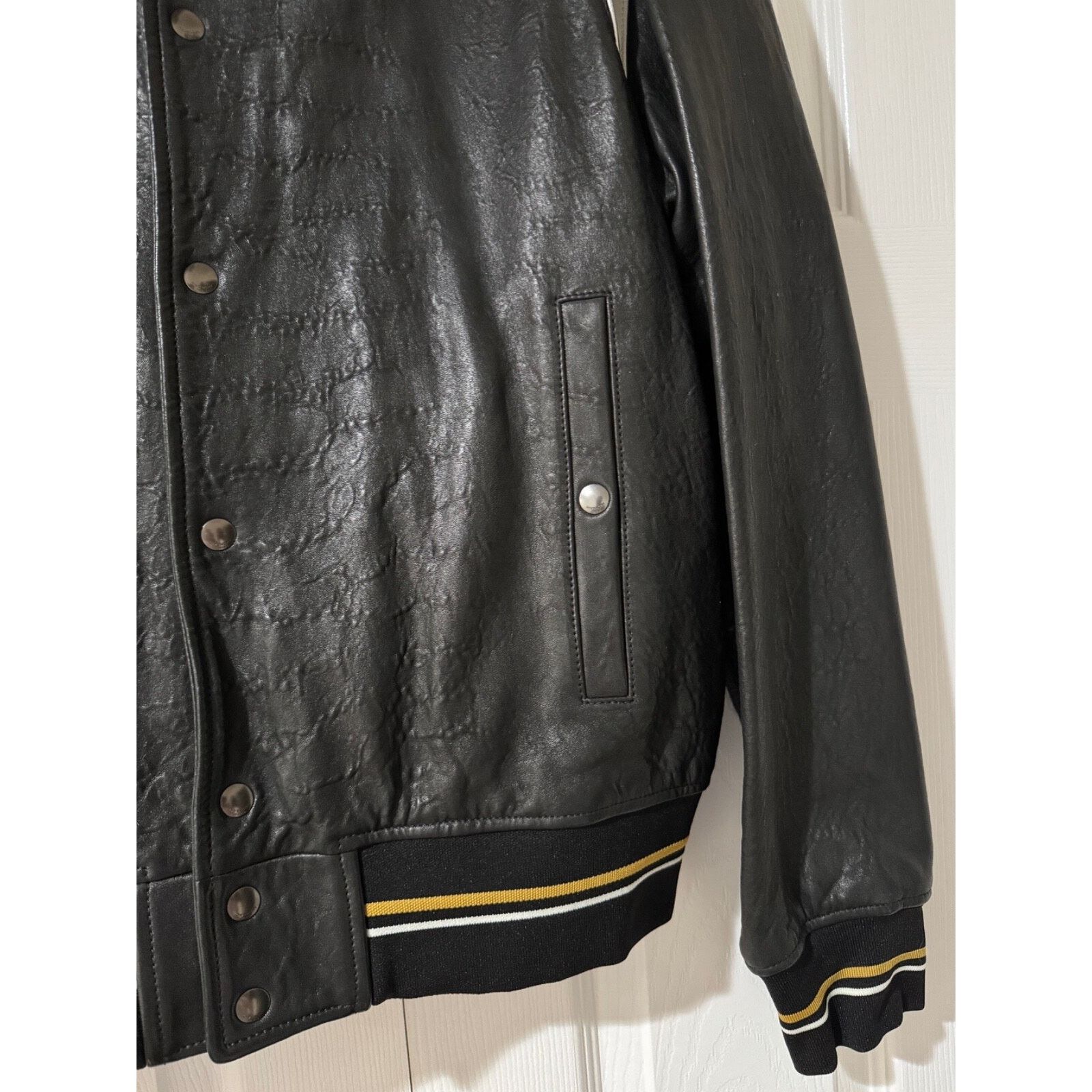 Givenchy Givenchy Leather Monogram Varsity Bomber Blouson Jacket 50 Size US M / EU 48-50 / 2 - 11 Thumbnail