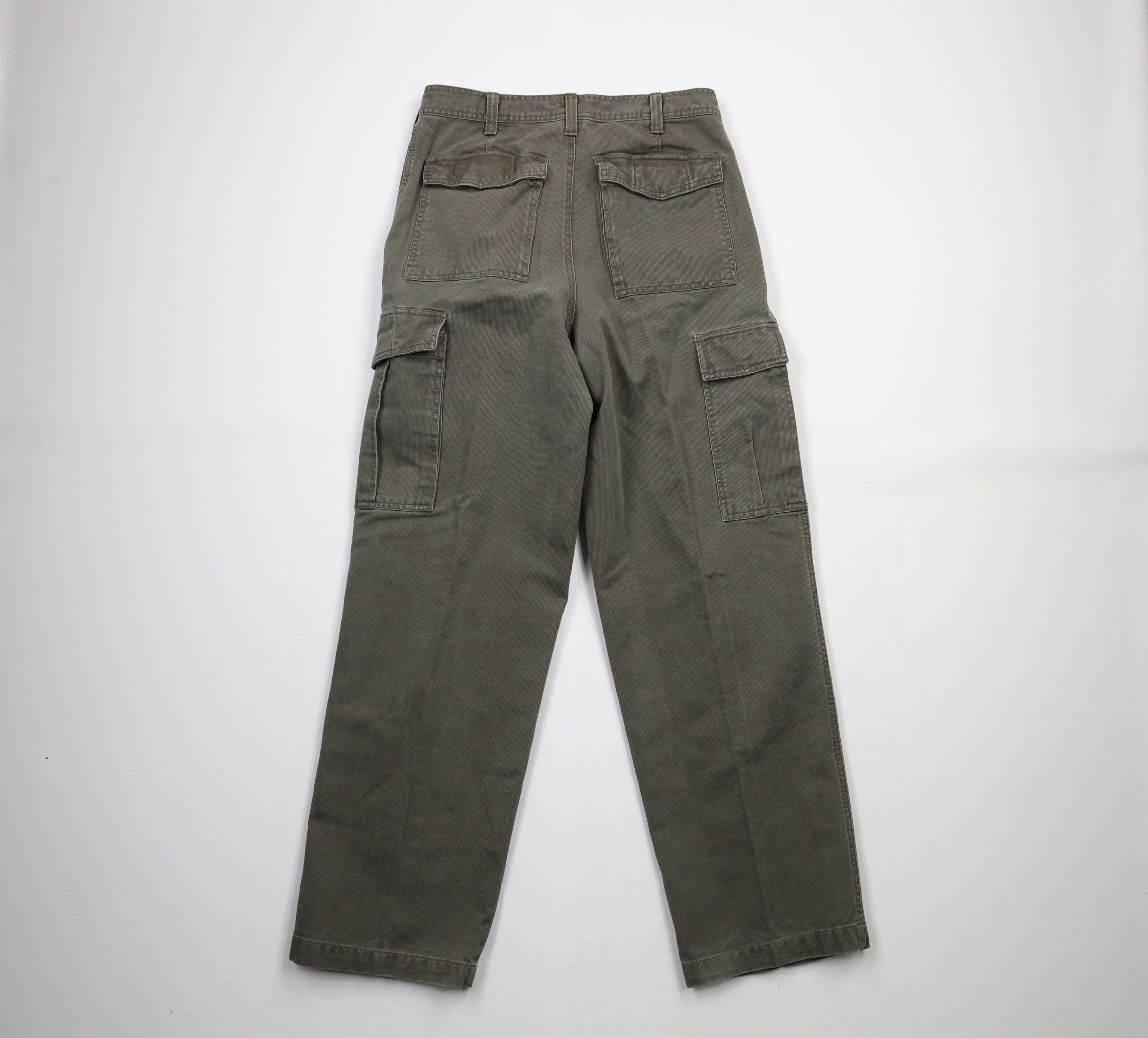 Vintage Vintage 90s Streetwear Heavyweight Ribbed Cargo Pants Green Size US 30 / EU 46 - 8 Thumbnail