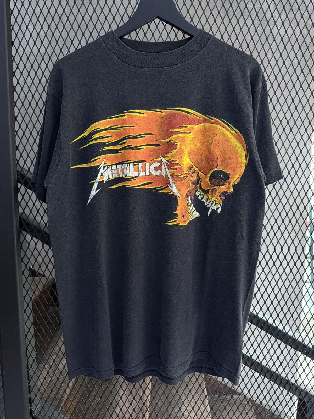 Band Tees Vintage 1994 Metallica Pushead Fire Size US L / EU 52-54 / 3 - 1 Thumbnail