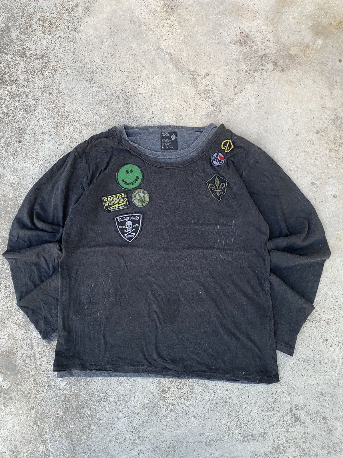 Japanese Brand Crazy Vintage PPFM Patchwork Long Sleeve Size US L / EU 52-54 / 3 - 1 Thumbnail