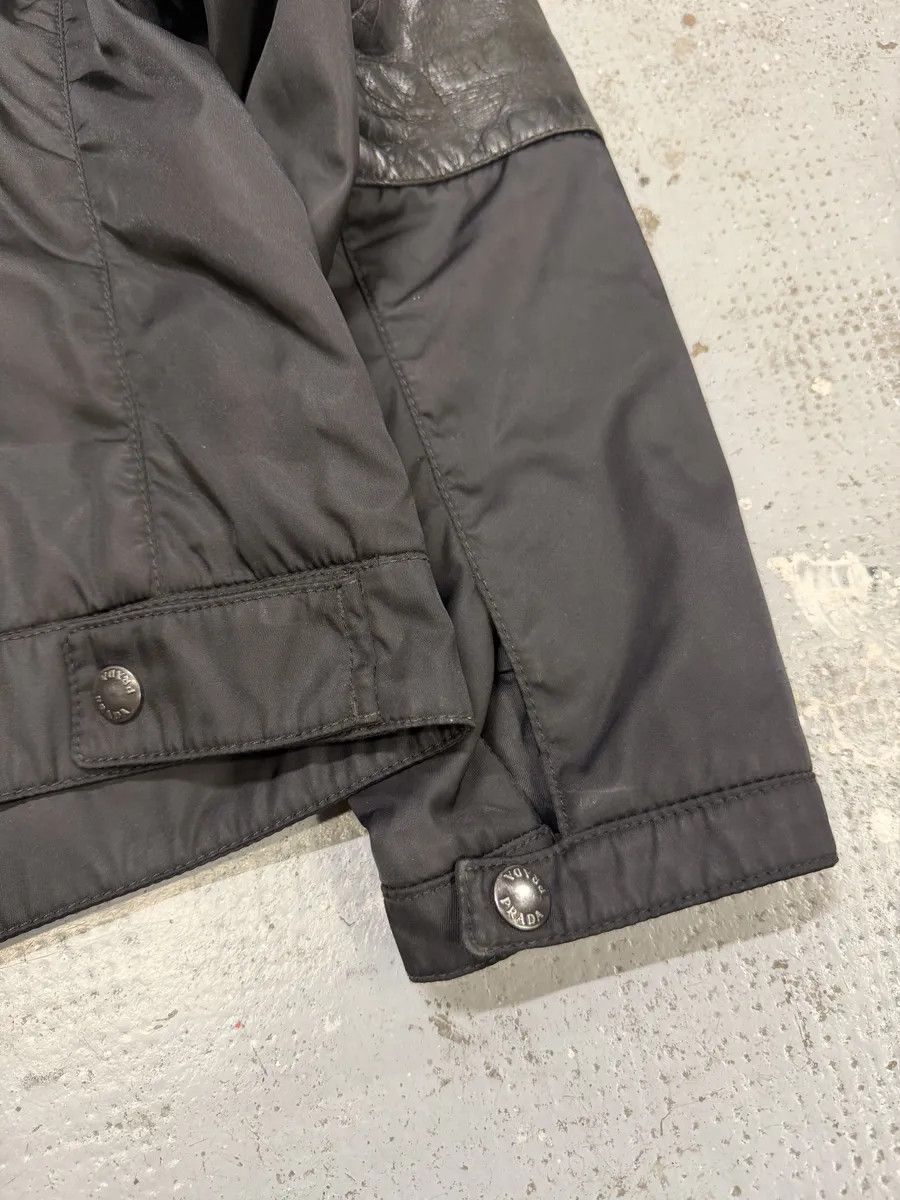 Prada AW2011 Prada Hybrid Leather Black Nylon Jacket Size US L / EU 52-54 / 3 - 3 Thumbnail