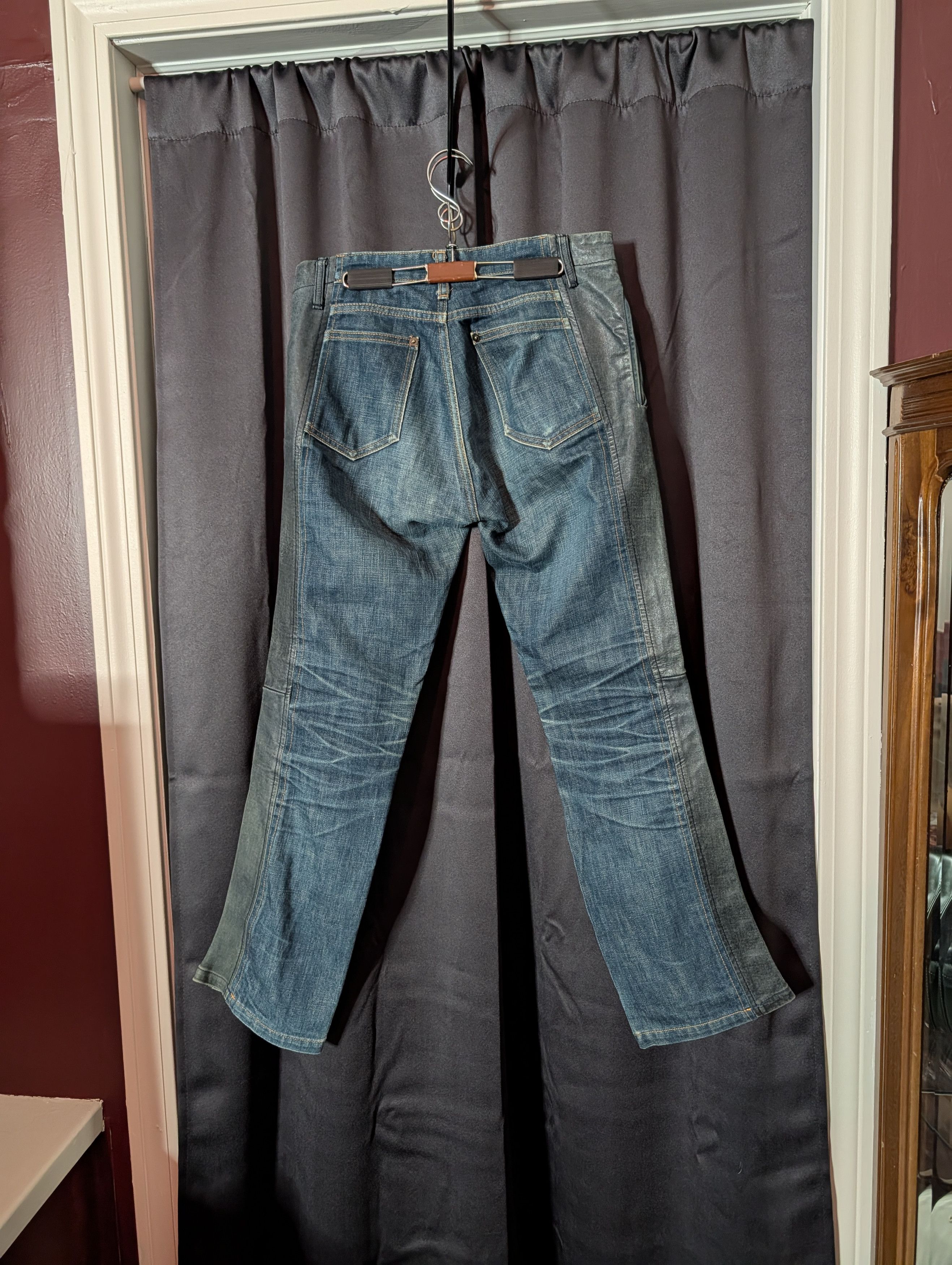 Maison MIHARA YASUHIRO MMY VTG horse leather trompe l'oeil denim jeans Japan Size 28" / US 6 / IT 42 - 10 Thumbnail