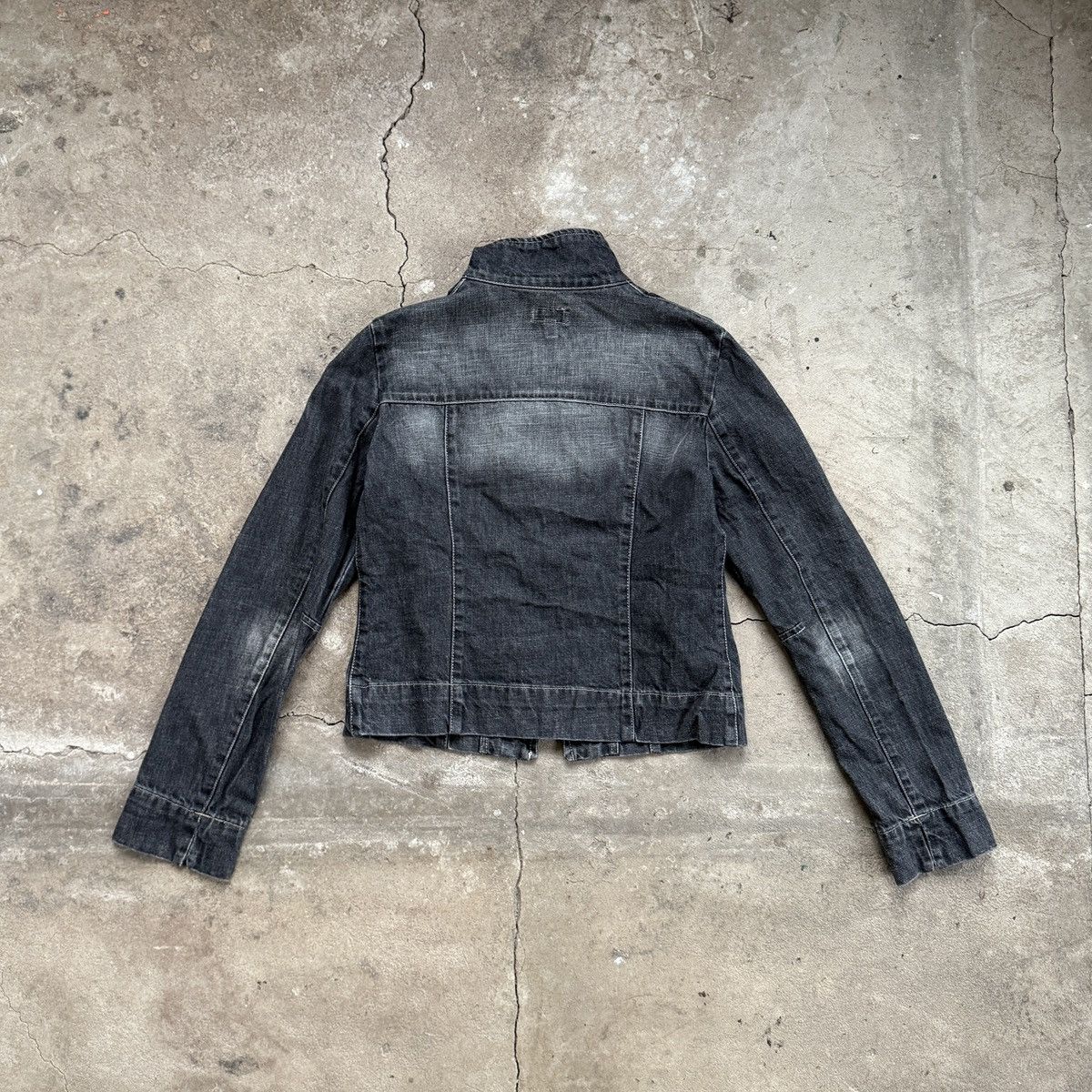 Mexx × Vintage Vintage Y2K Mexx Denim Gray Zip Jacket Size XS / US 0-2 / IT 36-38 - 2 Thumbnail