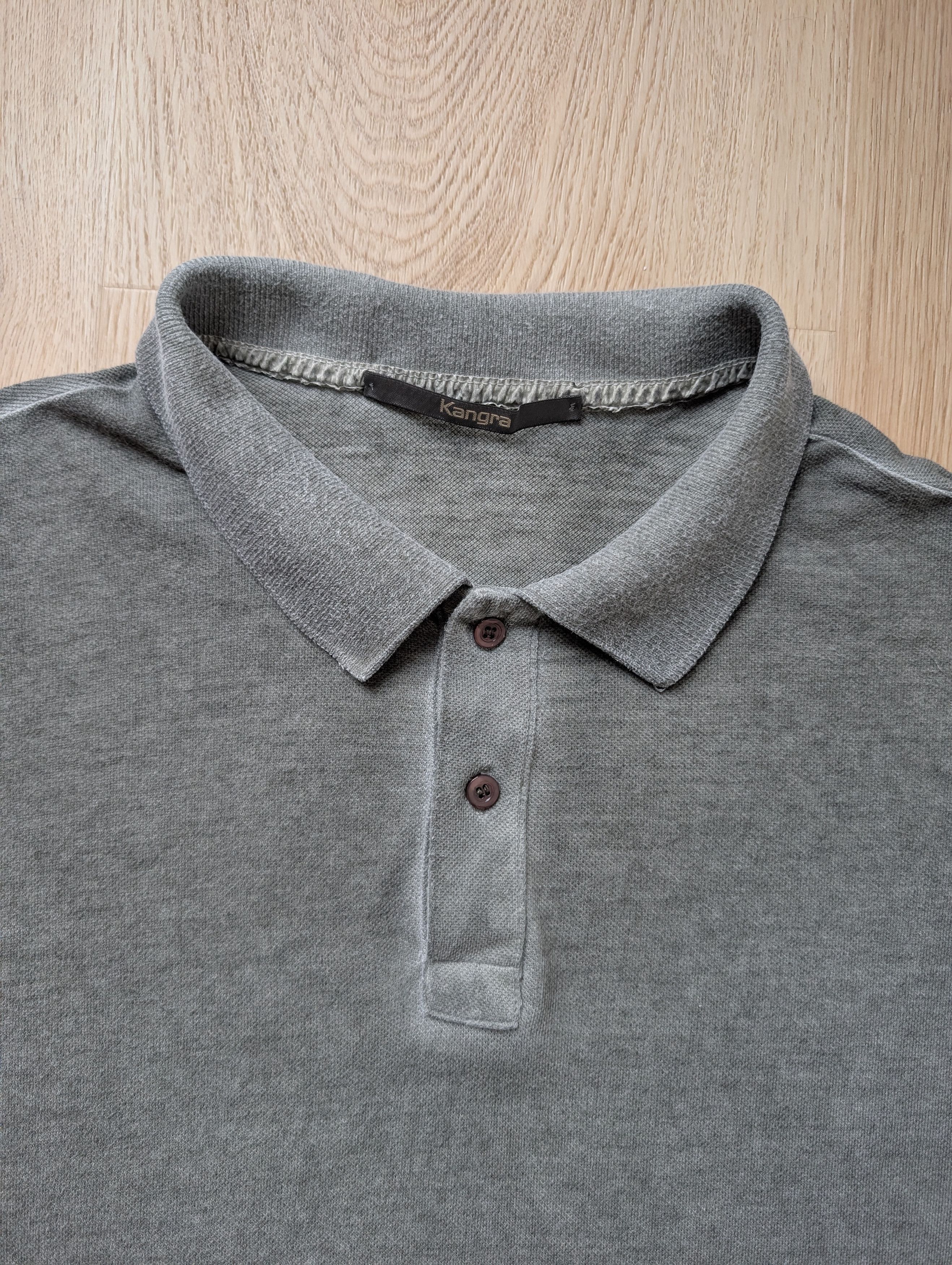 Other Kangra Men's Classic Grey Faded Polo Luxury Shirt Italy Size US L / EU 52-54 / 3 - 3 Thumbnail