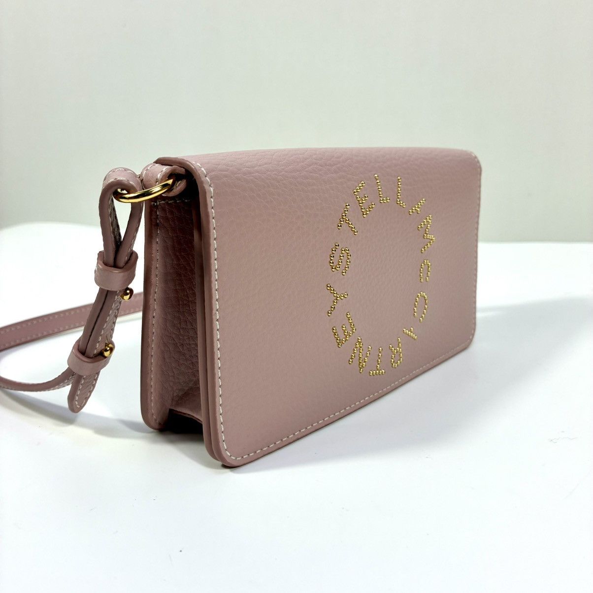 Stella McCartney Stella McCartney Mini Logo Faux Leather Crossbody Pale Mauve Size ONE SIZE - 19 Thumbnail