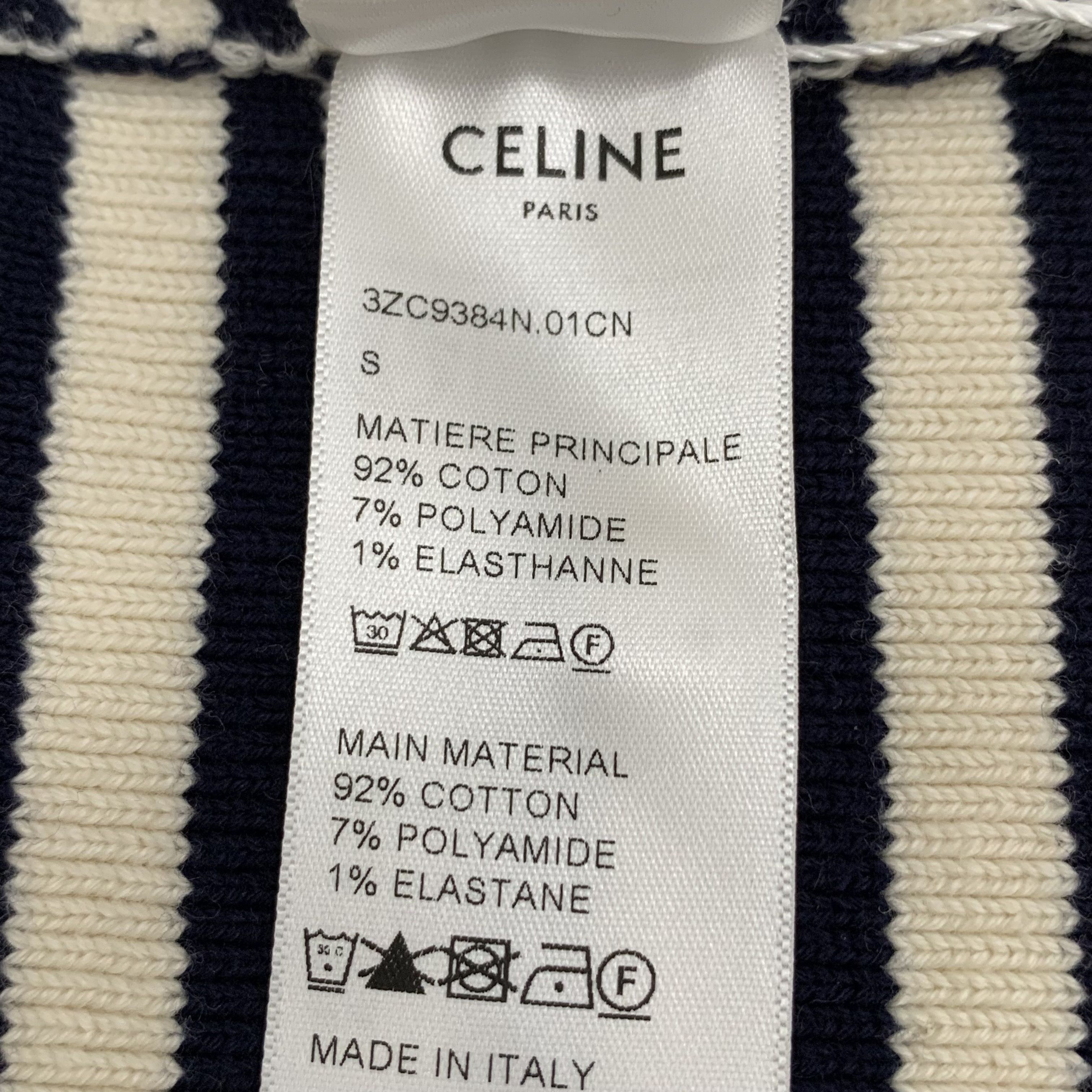 Celine Celine Sweater – Stripe Logo Cotton (Size S) Size S / US 4 / IT 40 - 3 Thumbnail