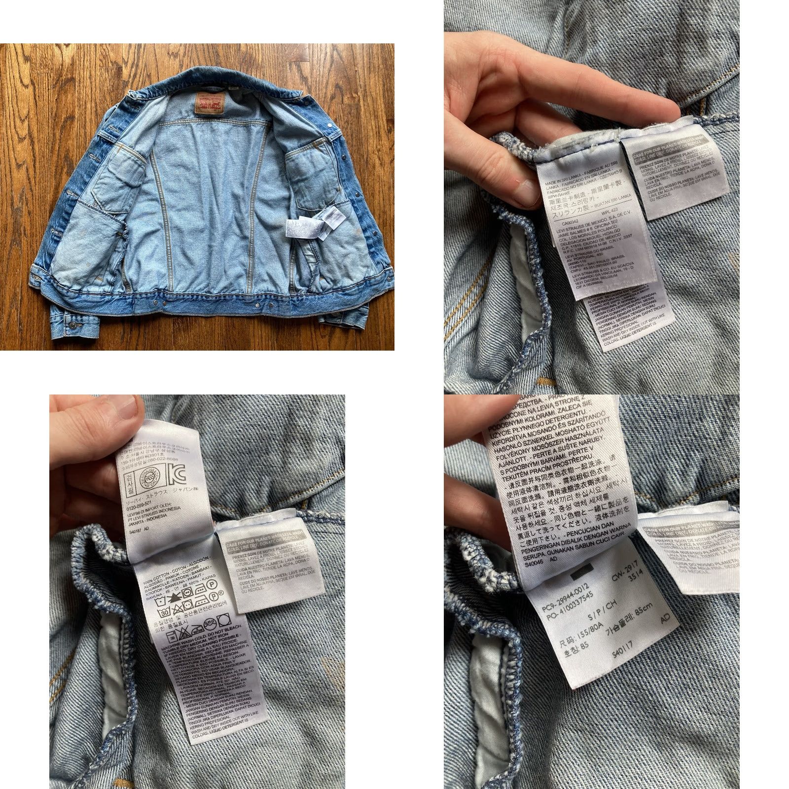 Levi's VINTAGE Levis Denim Trucker Jacket Womens Size Small Blue Medium Wash Size S / US 4 / IT 40 - 9 Thumbnail