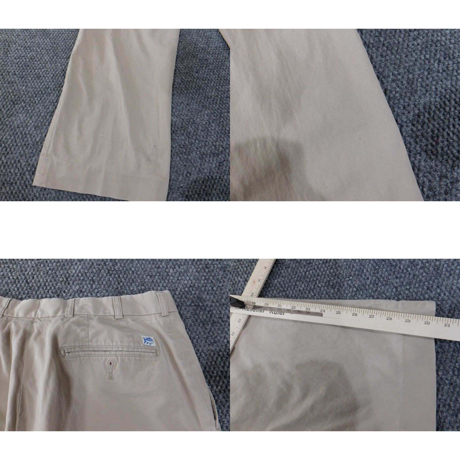 Southern Tide southern tide Pants 33x30 Mens Beige Chino Straight Golf Classic Workwear Regular Inseam 30 Front Flat Front Button Pockets Beige Mens Pants Size US 33 - 8 Thumbnail