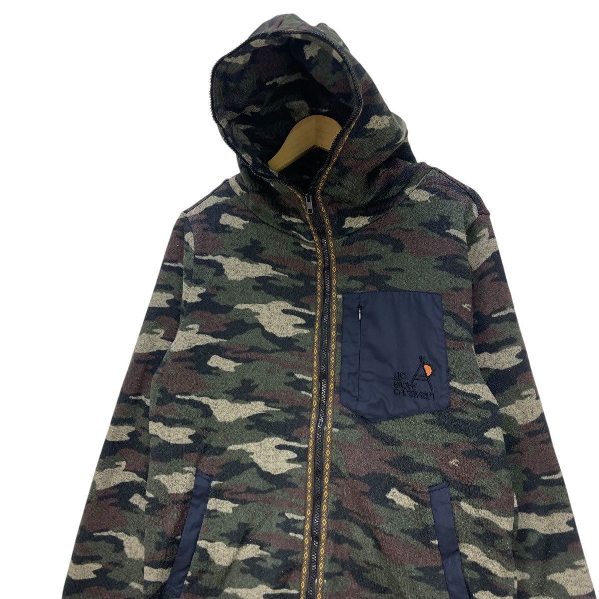Japanese Brand × Vintage 💥Go Slow Caravan Fully Zipper Camo Jacket Size US M / EU 48-50 / 2 - 3 Thumbnail