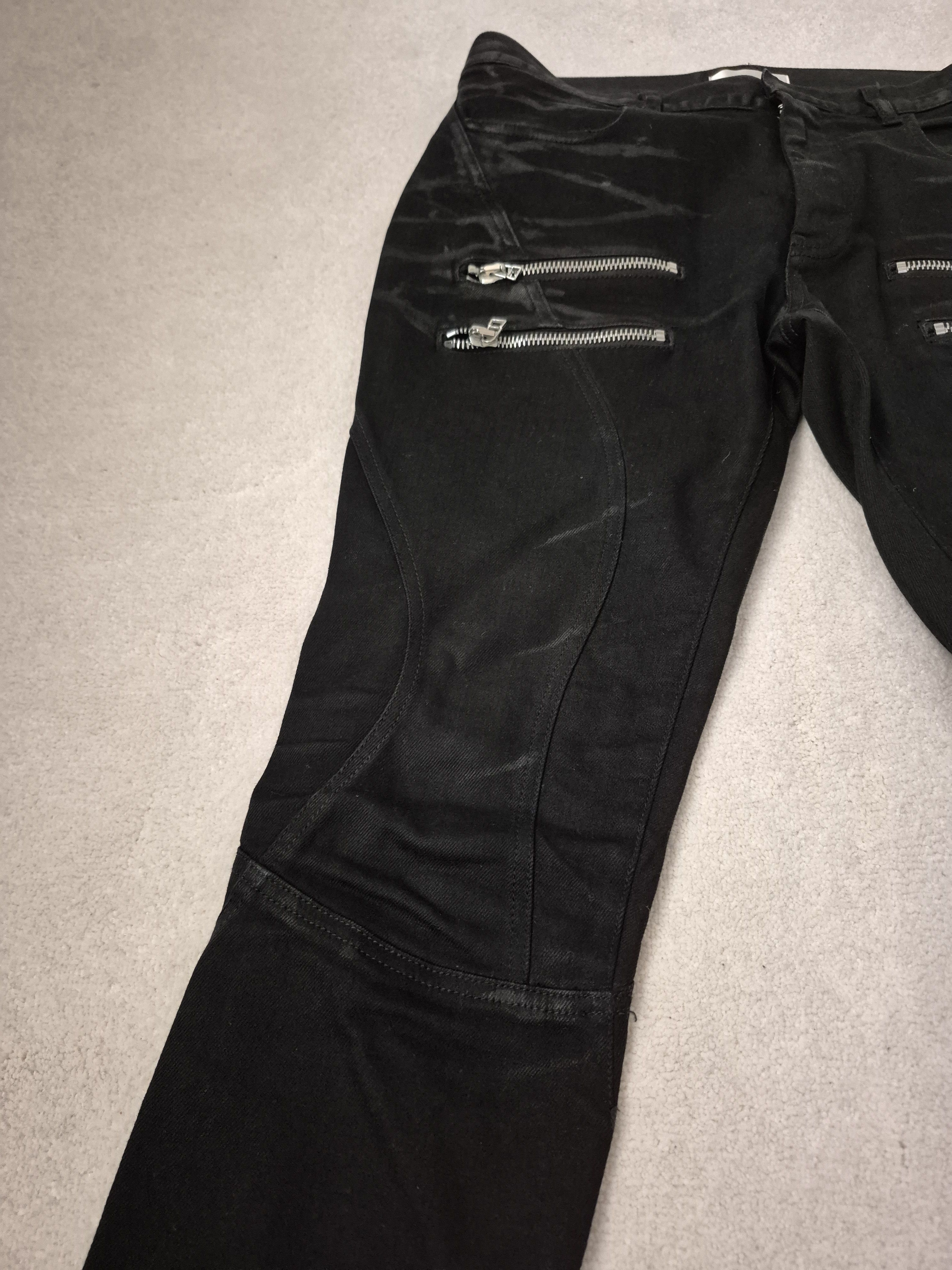Faith Connexion Faith Connexion Biker Zip Jeans Punk Black W31 Size US 31 - 3 Thumbnail